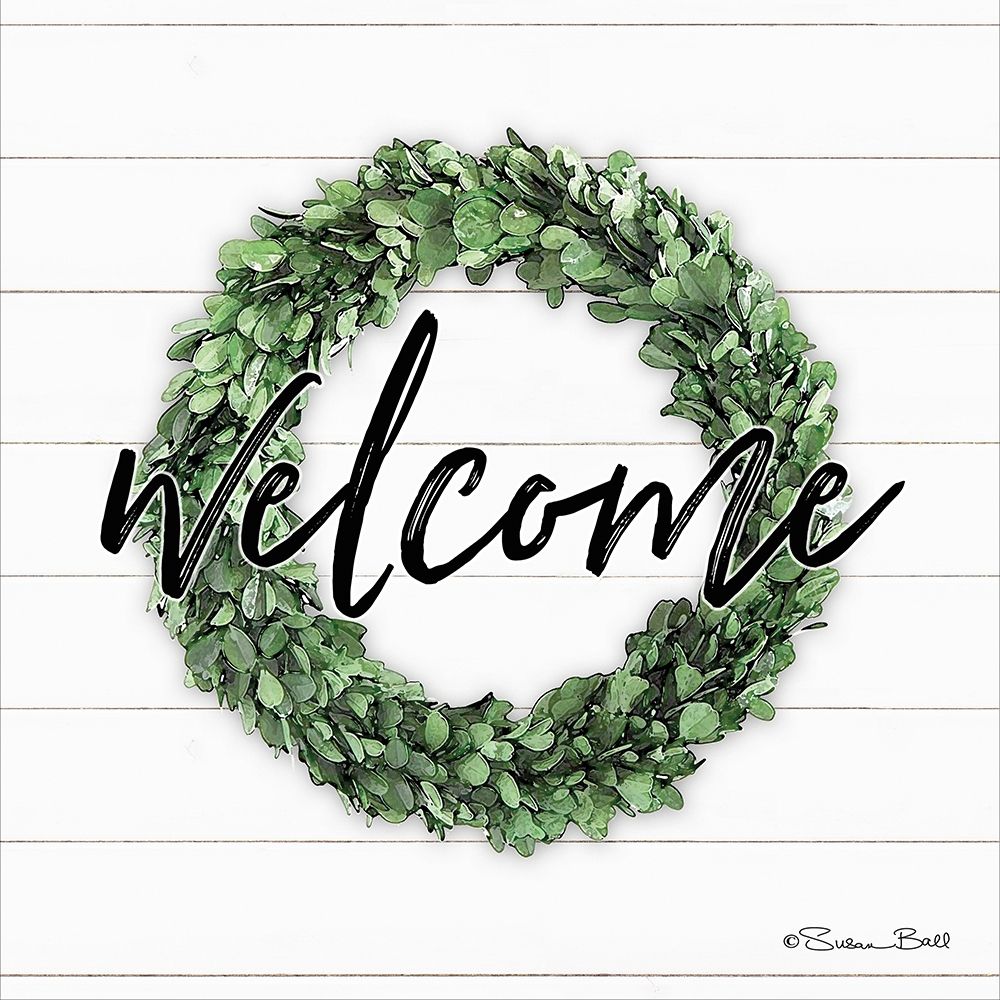 Welcome Wreath art print by Susan Ball for $57.95 CAD