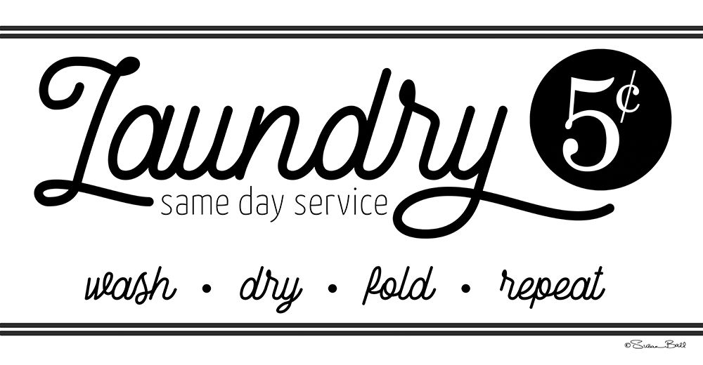 Laundry Same Day Service art print by Susan Ball for $57.95 CAD