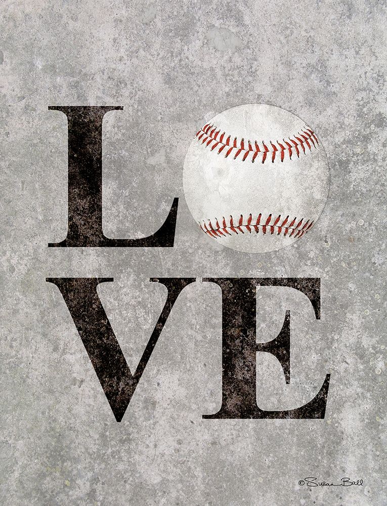 LOVE Baseball art print by Susan Ball for $57.95 CAD