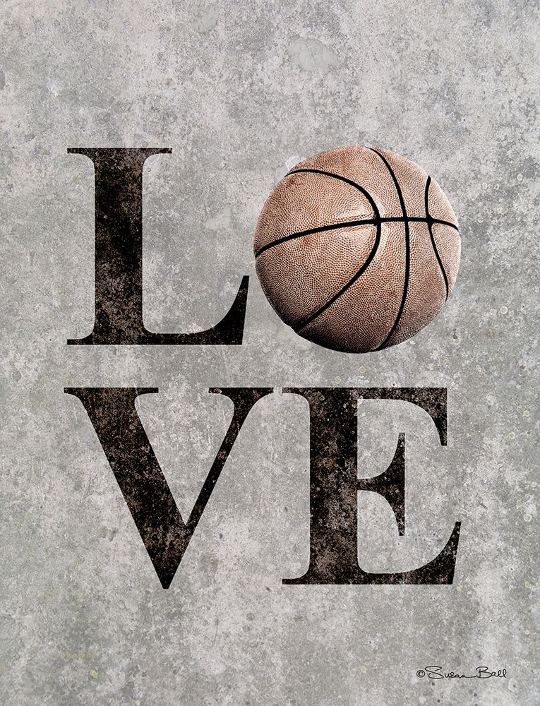 LOVE Basketball art print by Susan Ball for $57.95 CAD