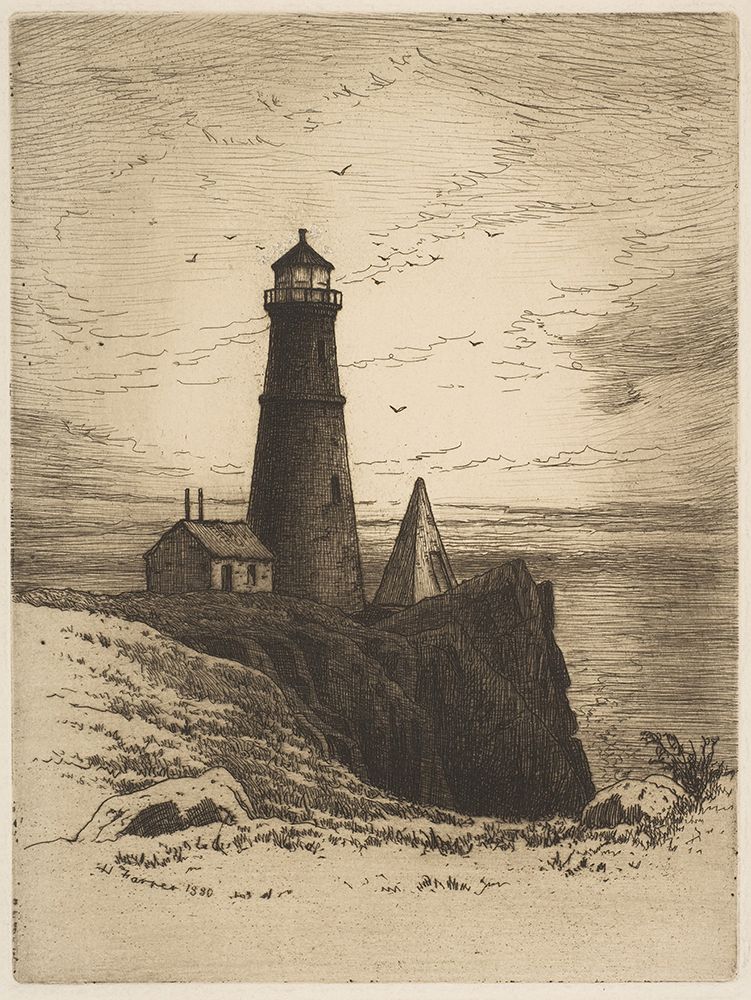 Vintage Lighthouse art print by Stellar Design Studio for $57.95 CAD
