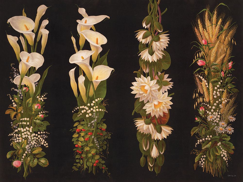 Vintage Flower Grouping art print by Stellar Design Studio for $57.95 CAD