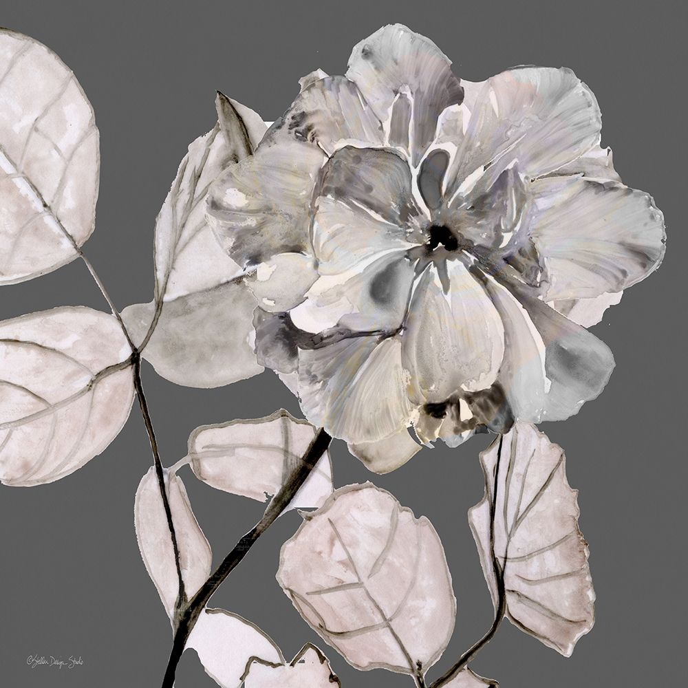 Floral in Gray 1 art print by Stellar Design Studio for $57.95 CAD