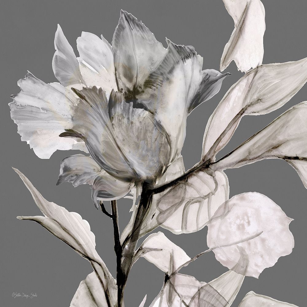Floral in Gray 2 art print by Stellar Design Studio for $57.95 CAD