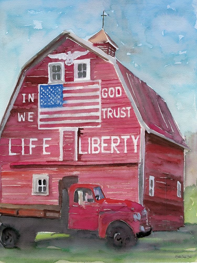 Life and Liberty Barn art print by Stellar Design Studio for $57.95 CAD
