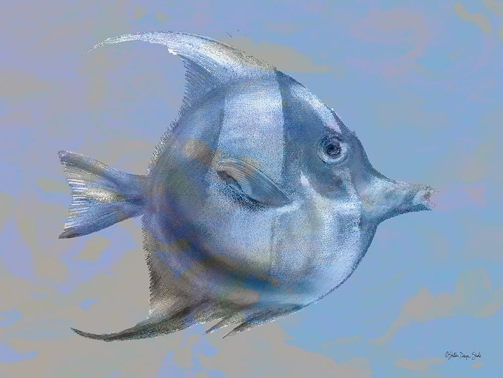 Blue Fish 1 art print by Stellar Design Studio for $57.95 CAD
