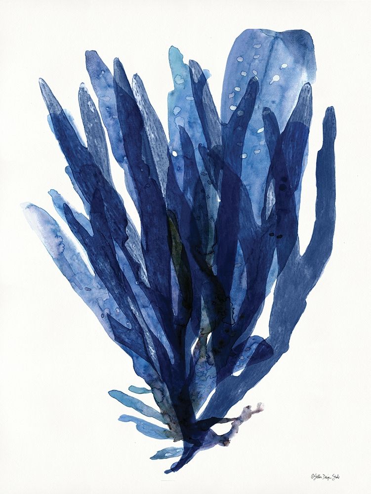 Transparent Indigo Sea Grass II art print by Stellar Design Studio for $57.95 CAD