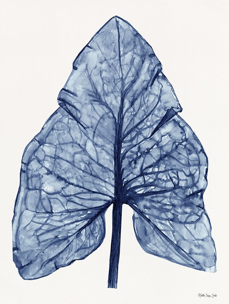 Indigo Leaf art print by Stellar Design Studio for $57.95 CAD