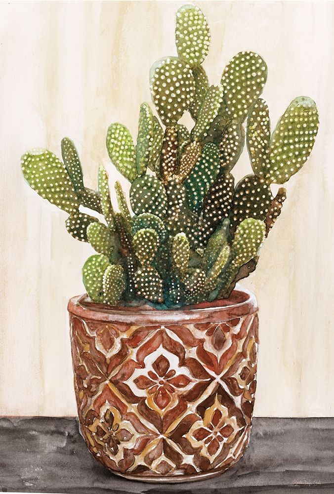 Potted Cactus II art print by Stellar Designs Studio for $57.95 CAD