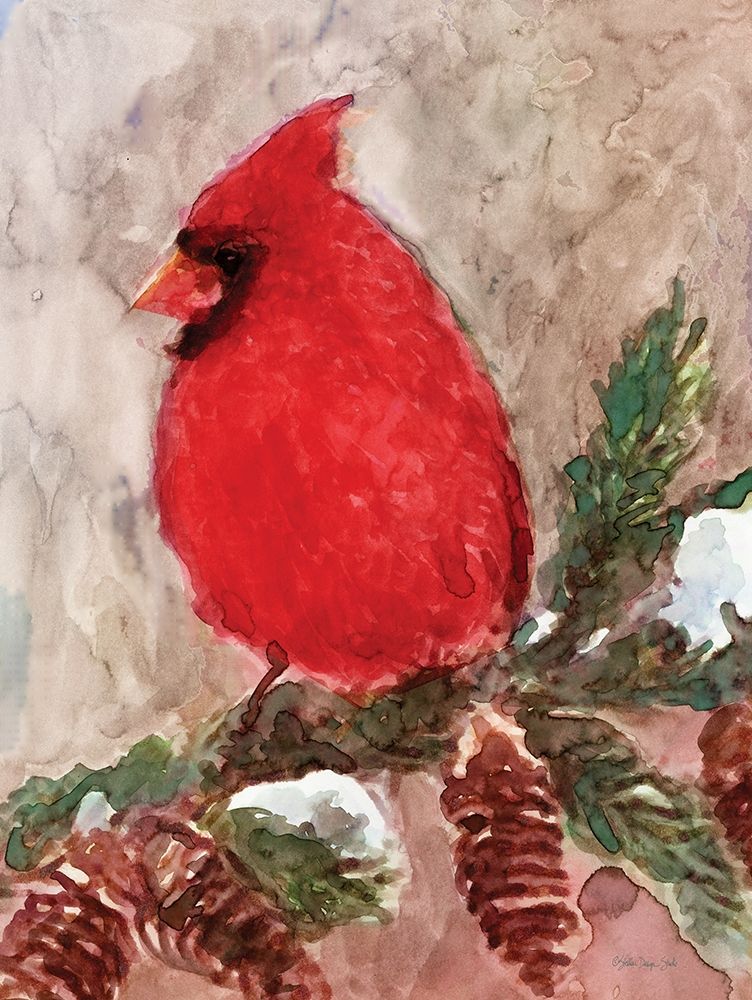 Winter Cardinal art print by Stellar Design Studio for $57.95 CAD