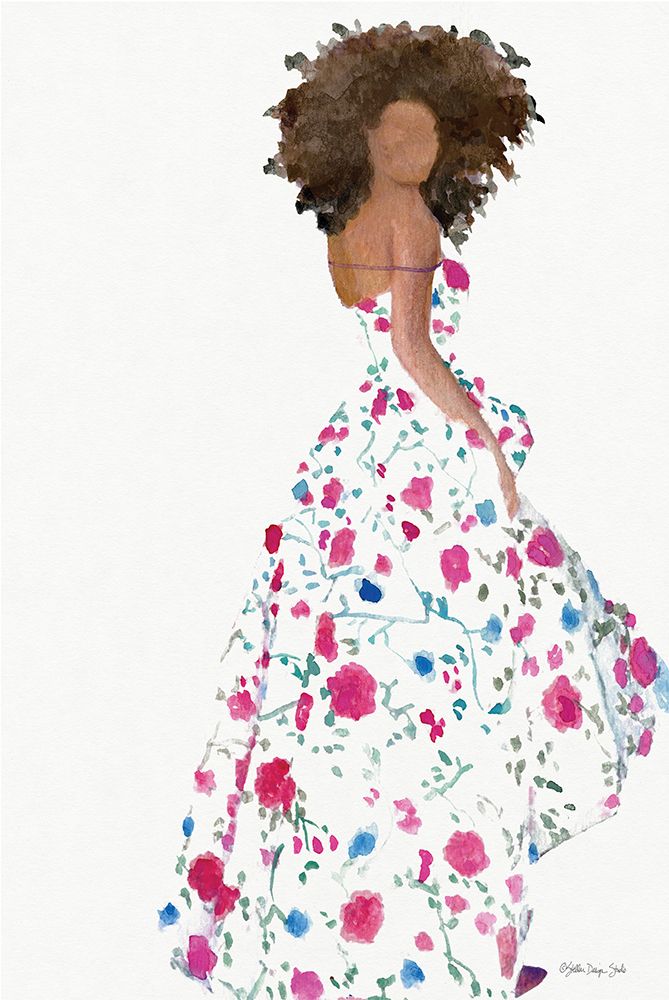 Floral Gown 1 art print by Stellar Design Studio for $57.95 CAD