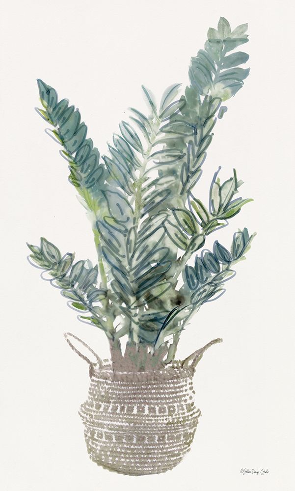 Foliage in Woven Pot 1 art print by Stellar Design Studio for $57.95 CAD