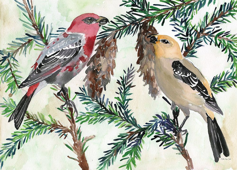 Bird and Branch Duet art print by Stellar Design Studio for $57.95 CAD