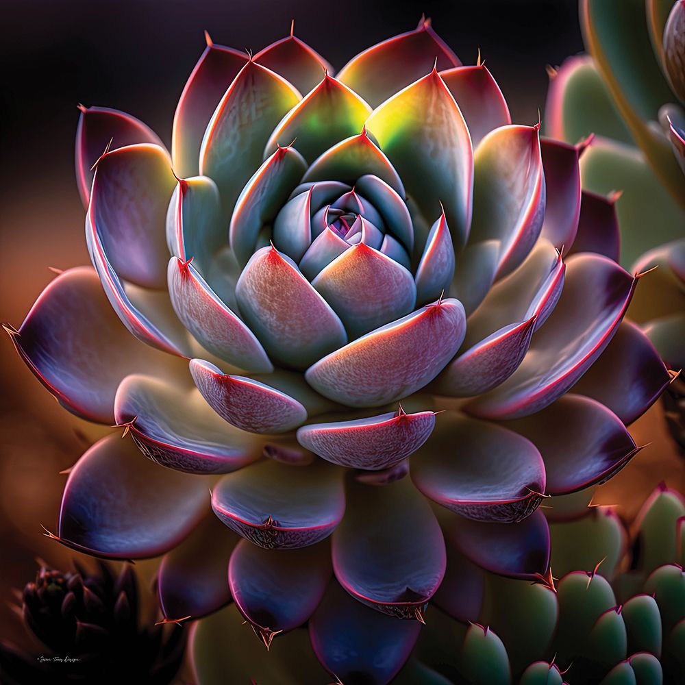 Succulent Sunset II art print by Seven Trees Design for $57.95 CAD