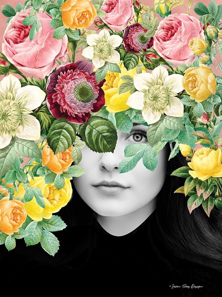 The Girl and the Flowers art print by Seven Trees Design for $57.95 CAD