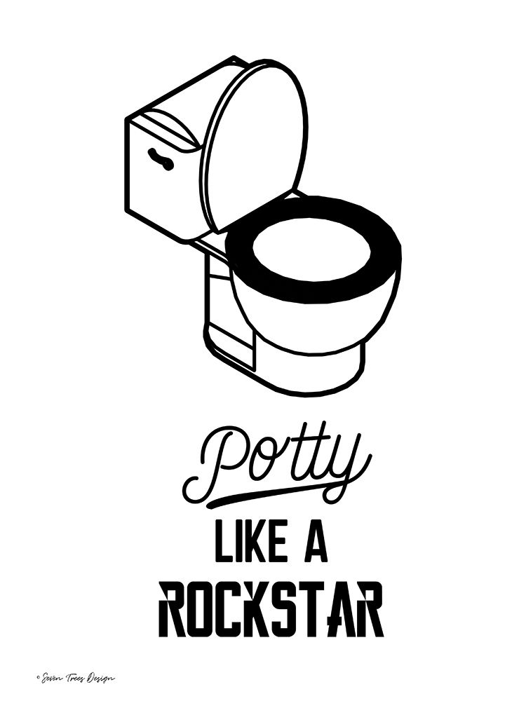 Potty Like a Rockstar art print by Seven Trees Design for $57.95 CAD