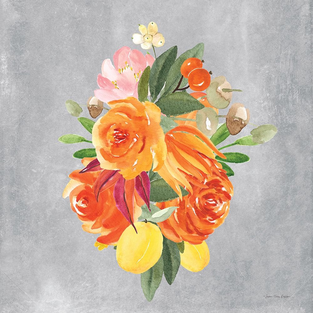 Watercolor Orange Flowers art print by Seven Trees Design for $57.95 CAD