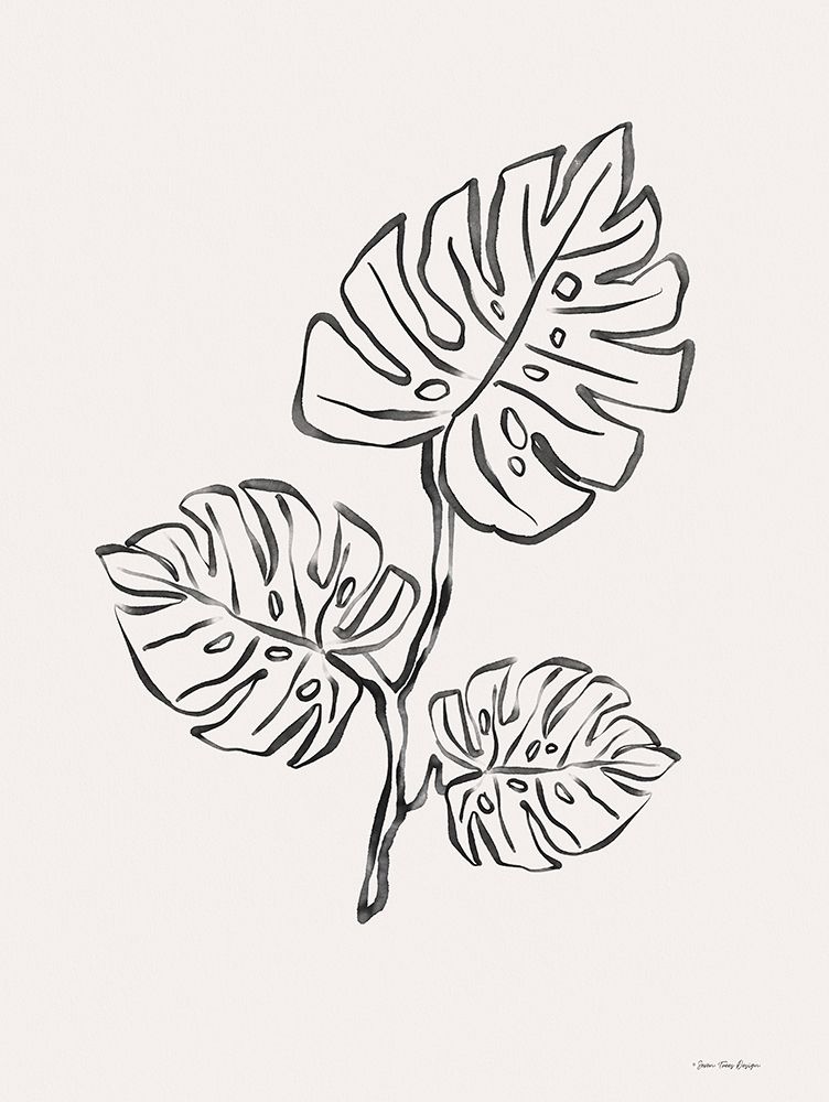 Monstera Leaf Drawing art print by Seven Trees Designs for $57.95 CAD