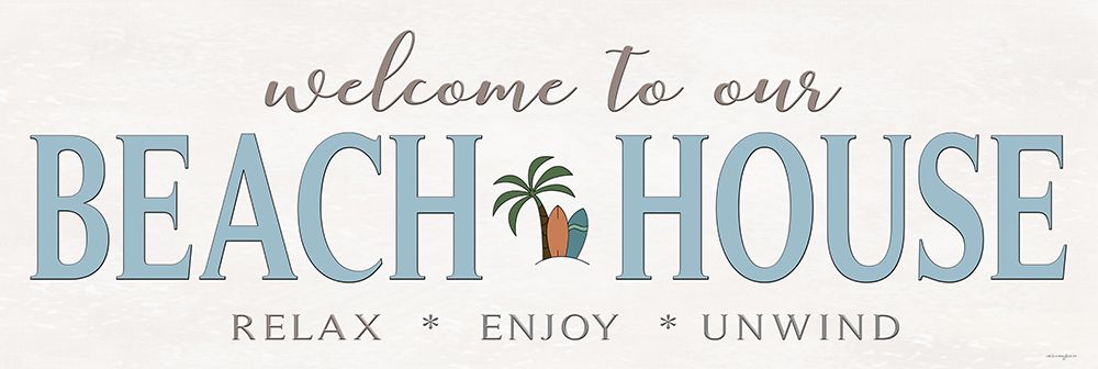 Beach House Sign - Palms art print by Catch A Star Fine Art for $57.95 CAD