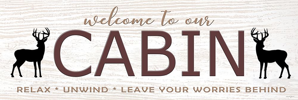 Welcome to Our Cabin Sign - Deer art print by Catch A Star Fine Art for $57.95 CAD
