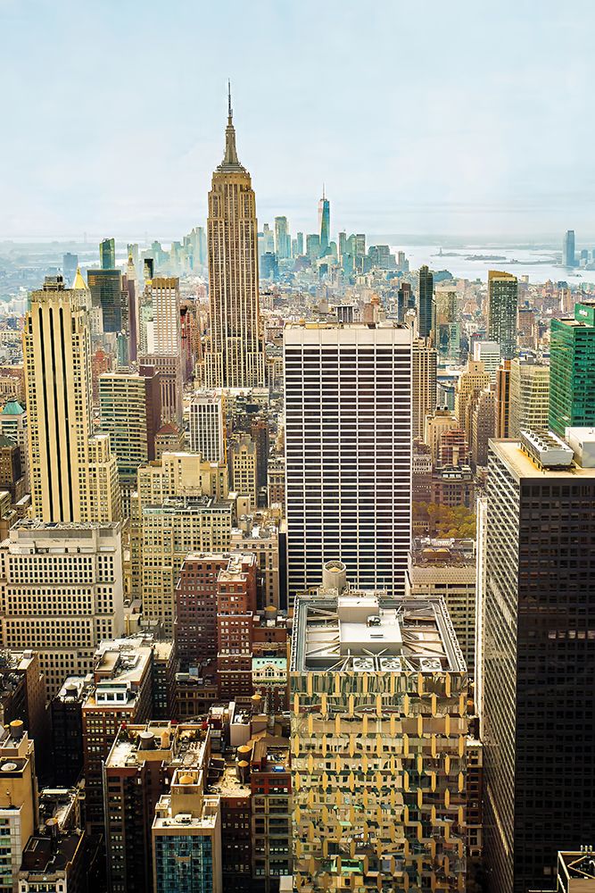 New York City Arial Skyline art print by Catch a Star Fine Art for $57.95 CAD