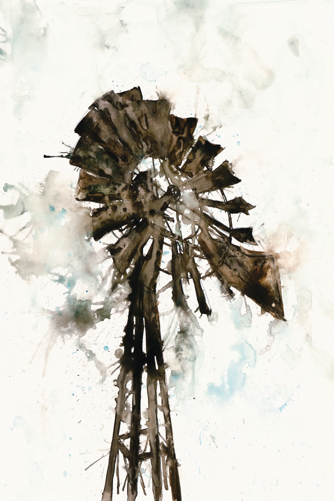 Watercolor Windmill art print by White Ladder for $57.95 CAD