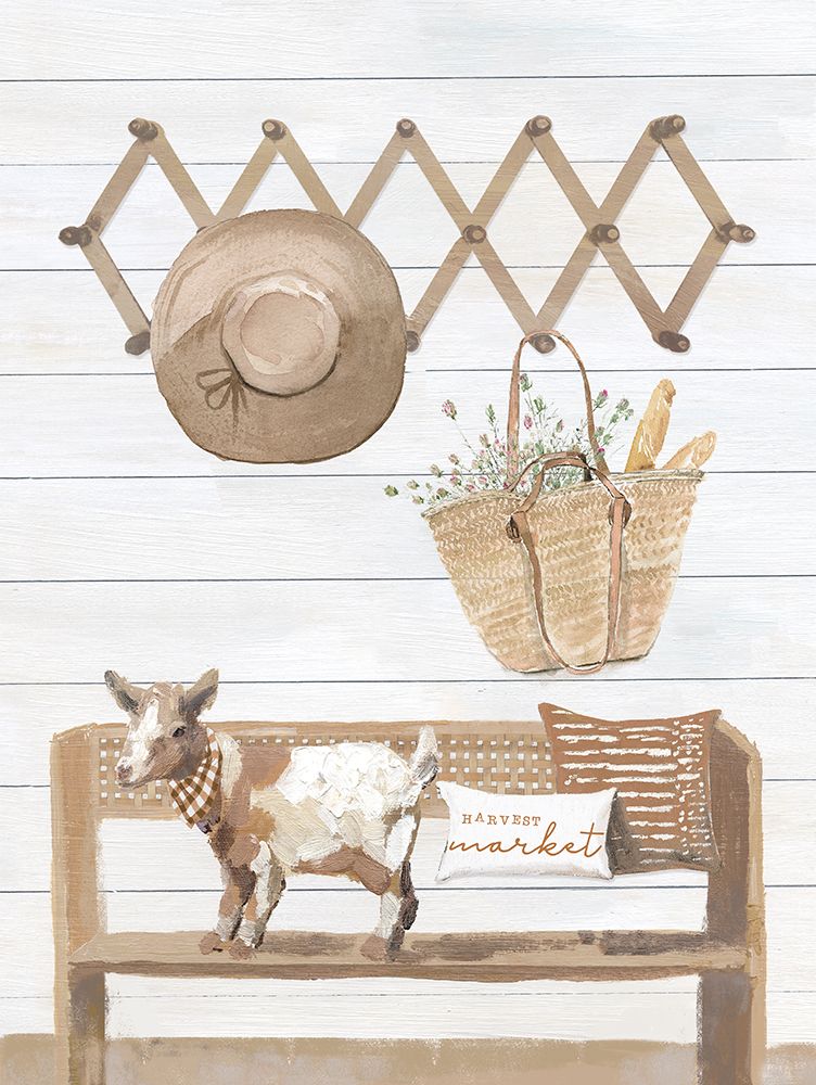 Harvest Market Bench art print by White Ladder for $57.95 CAD