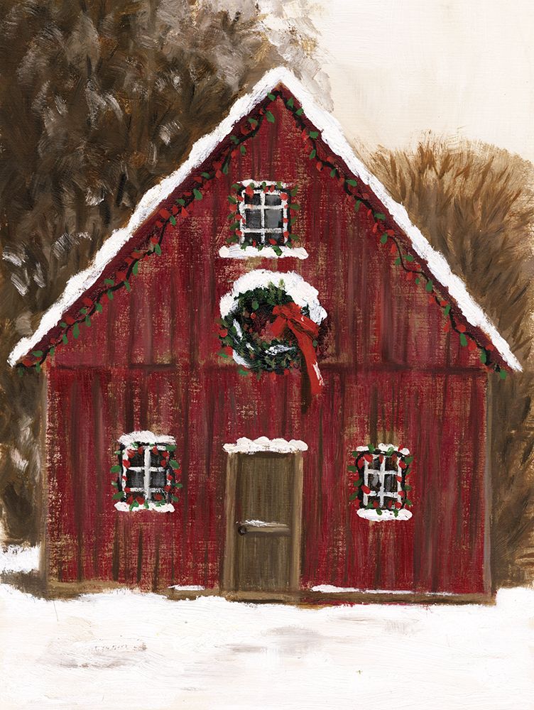 Christmas Barn art print by White Ladder for $57.95 CAD