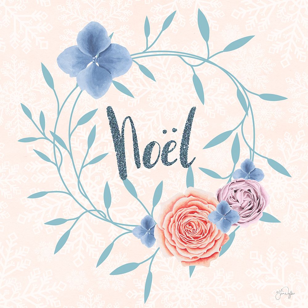 Pastel Noel Wreath art print by Yass Naffas Designs for $57.95 CAD