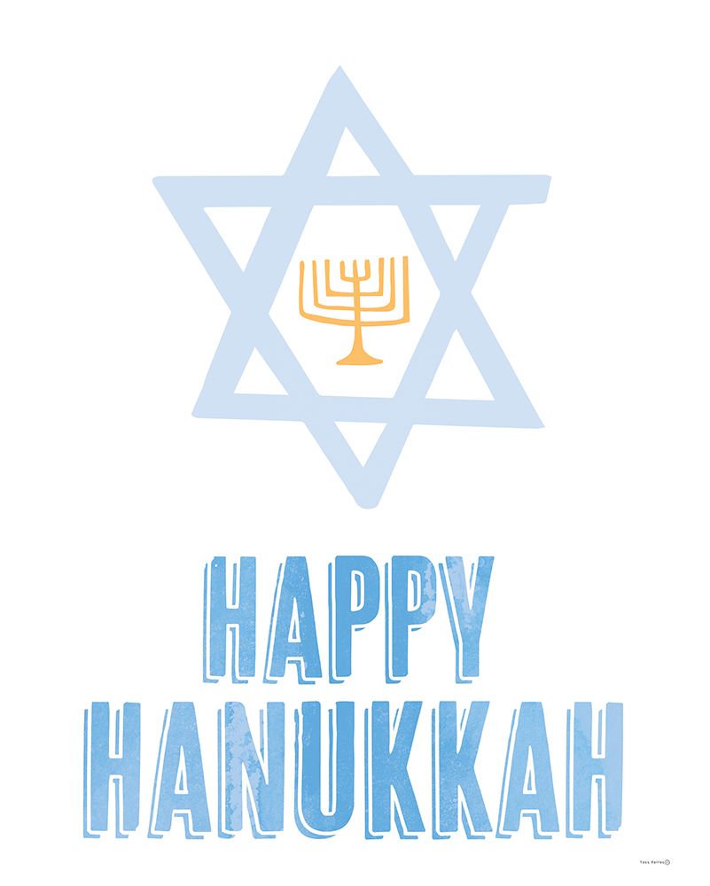Happy Hanukkah Greetings art print by Yass Naffas Designs for $57.95 CAD