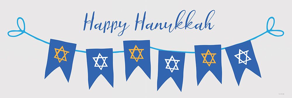Happy Hanukkah Banner art print by Yass Naffas Designs for $57.95 CAD
