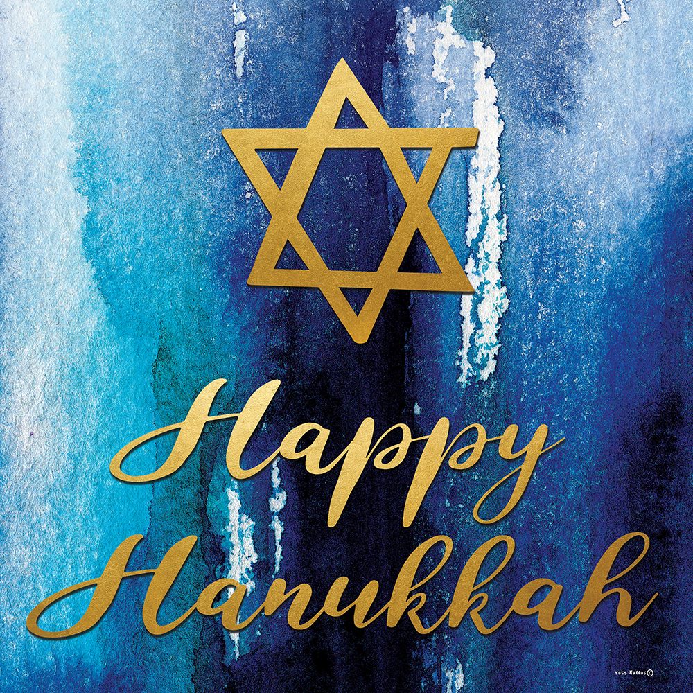 Happy Hanukkah art print by Yass Naffas Designs for $57.95 CAD