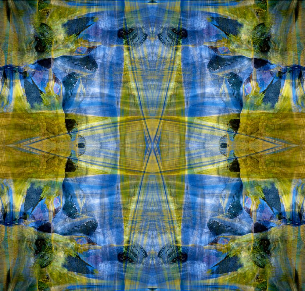 Blue and yellow abstract art print by Jaynes Gallery for $57.95 CAD