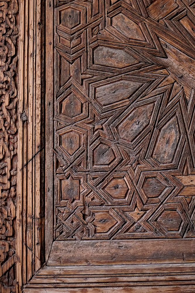 Marrakech-Morocco The Saadian tombs-famous royal necropolis from the 16th century Carved door art print by Julien McRoberts for $57.95 CAD