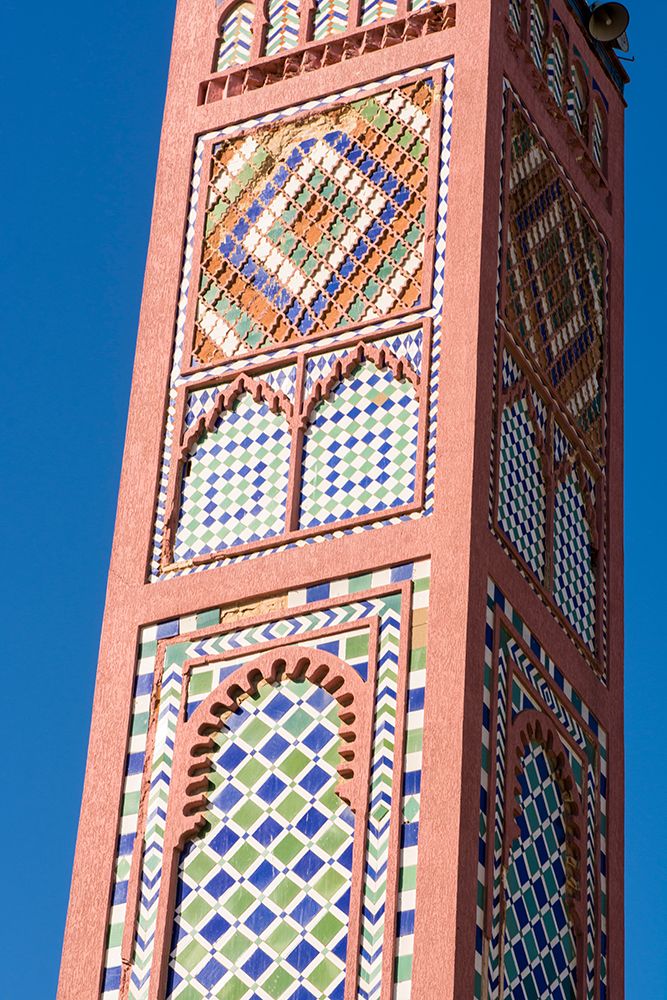 Sidi Bou Abid Mosque minaret, Grand Socco, Old Medina, Tangier, Morocco, Africa. art print by Michael DeFreitas for $57.95 CAD