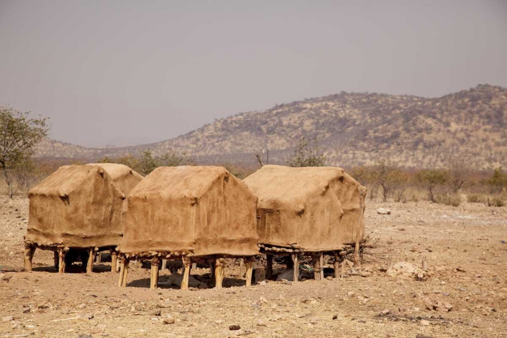 Namibia, Opuwo Storage huts in a Himba village art print by Wendy Kaveney for $57.95 CAD