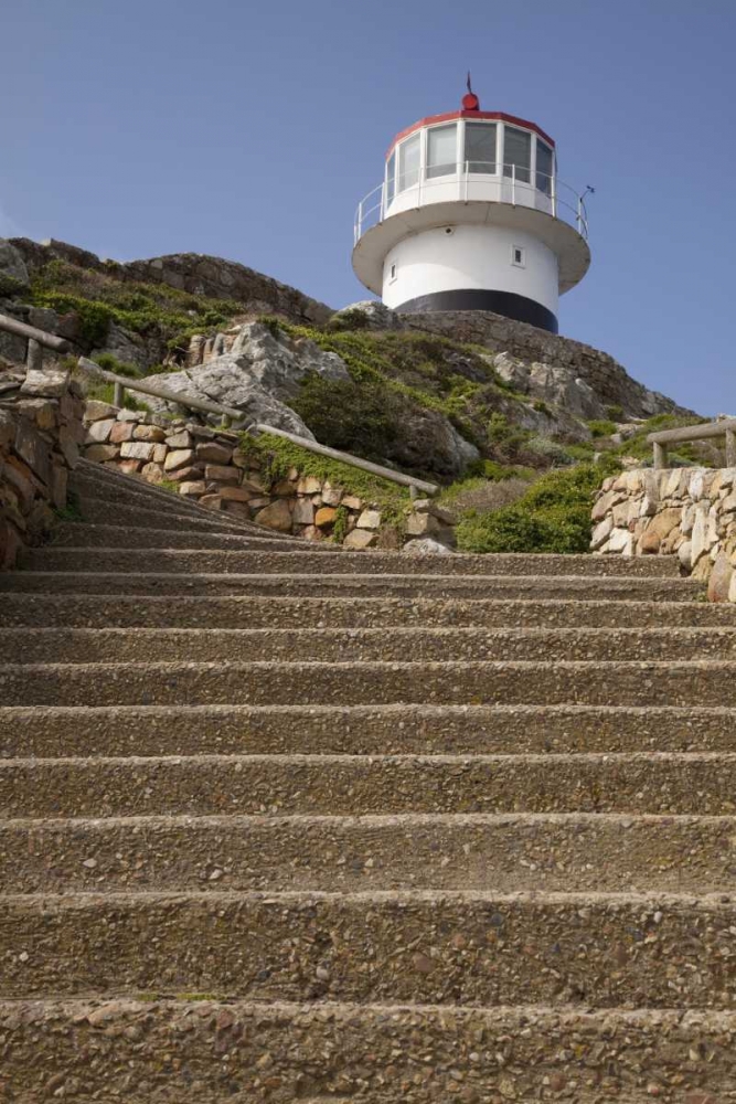 Stairs to a lighthouse, Cape Point, South Africa art print by Wendy Kaveney for $57.95 CAD