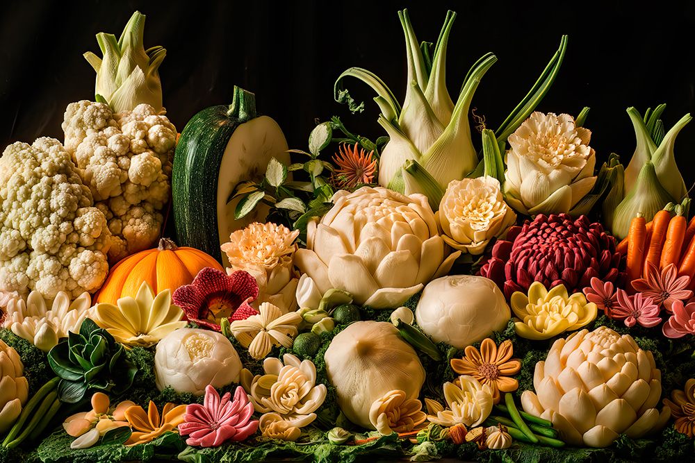 Close-up of vegetable variety. (AI Generated) art print by Jim Zuckerman for $57.95 CAD