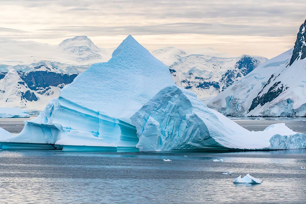 Antarctica, Andvord Bay, Neko Harbour. Landscape with icebergs and mountains. art print by Jaynes Gallery for $57.95 CAD