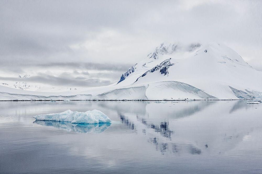 Southern Ocean, Antarctica, Paradise BaReflections of the snow covered mountains. art print by Ellen B. Goff for $57.95 CAD