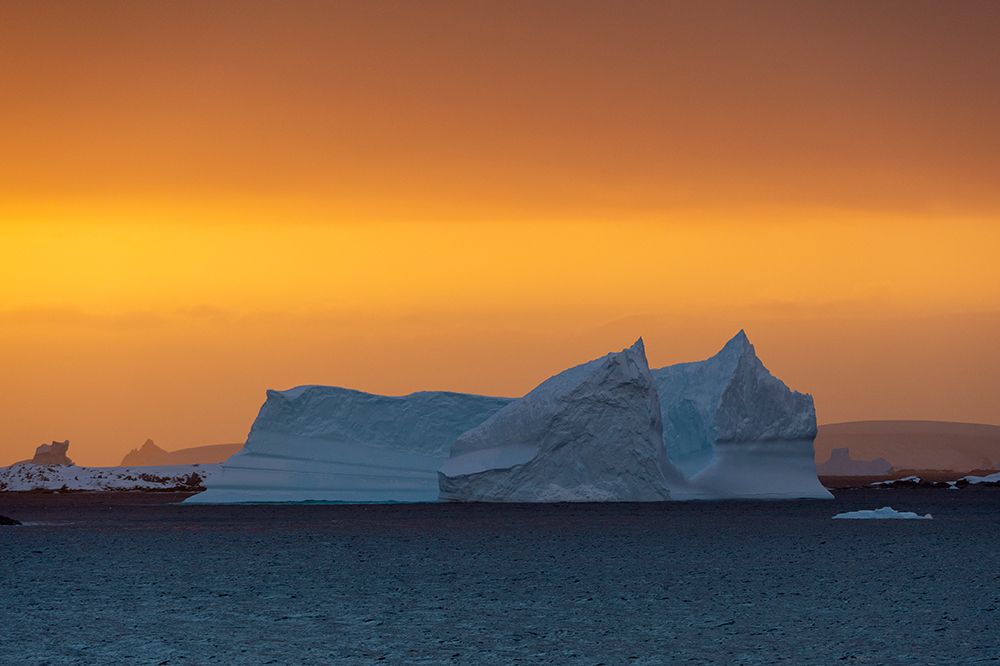 An iceberg at sunset in the Lemaire channel-Antarctica art print by Sergio Pitamitz for $57.95 CAD