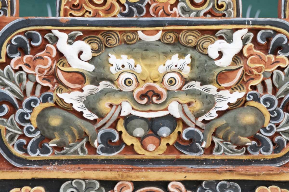 Bhutan, Punakha Punakha Dzong temple woodwork art print by Dennis Kirkland for $57.95 CAD