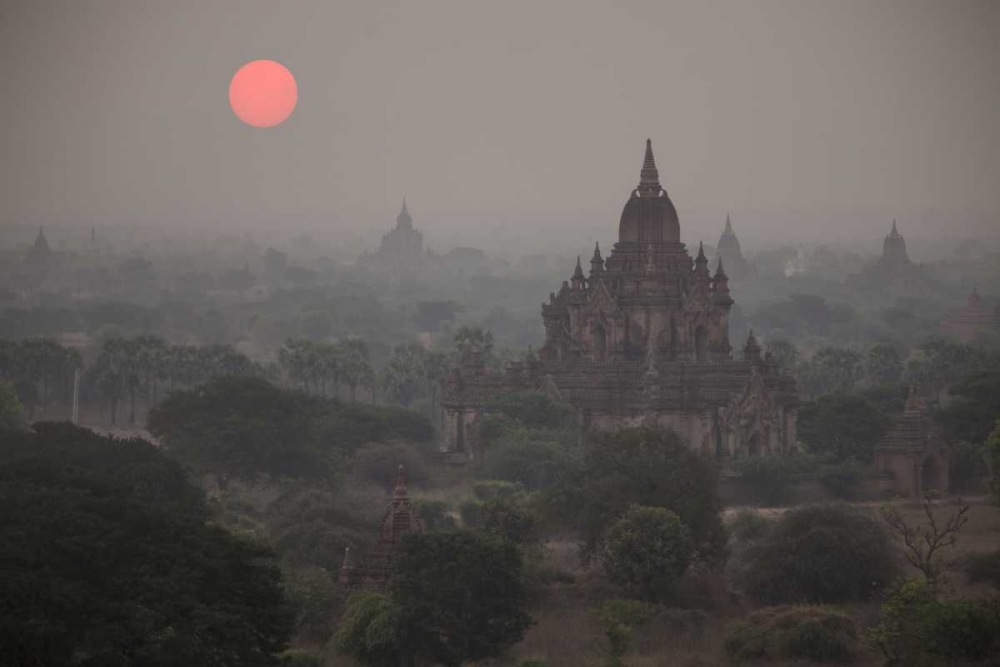 Myanmar, Bagan Sunrise on Buddhist temples art print by Jim Zuckerman for $57.95 CAD