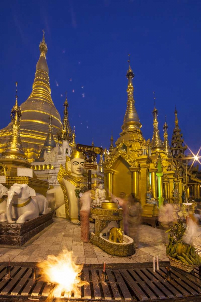 Myanmar, Yangon Shwedagon Temple exterior art print by Jim Zuckerman for $57.95 CAD