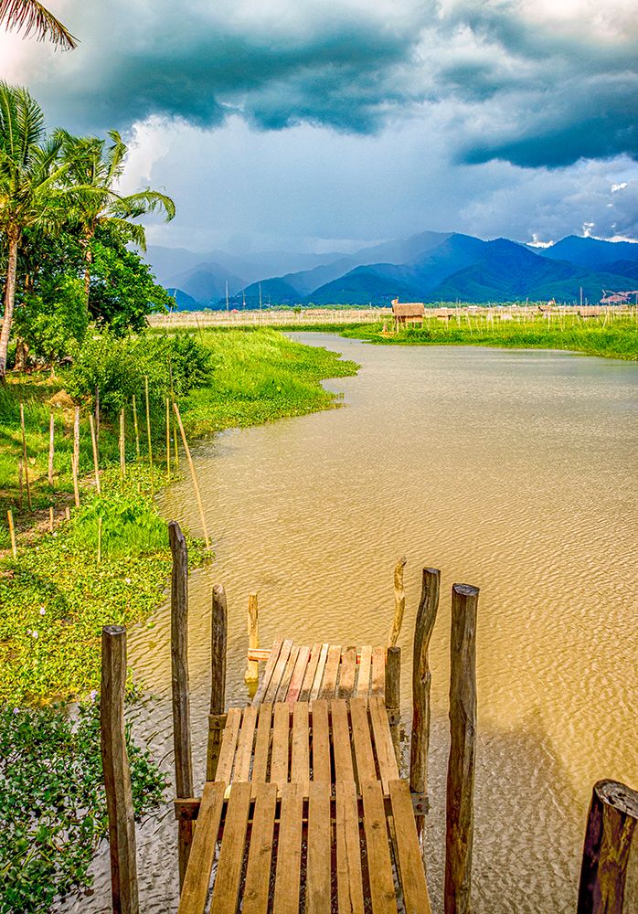 Inle Lake, Myanmar. Vertical floating gardens growing produce in the shallow lake water. art print by Murray McCallum for $57.95 CAD