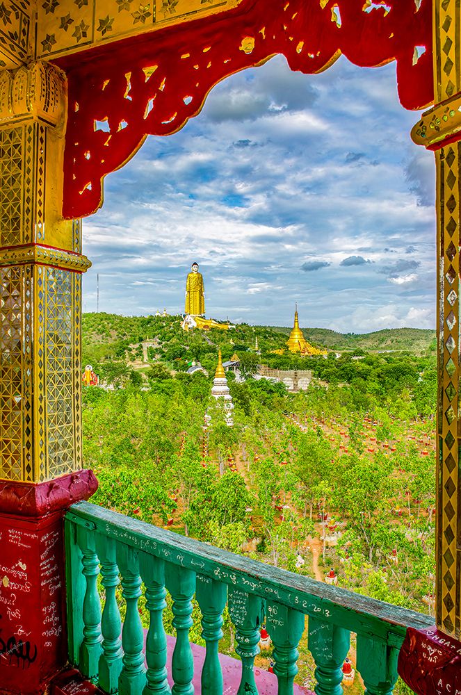 Laykyun Sekkya Buddha, Myanmar. Worlds tallest standing Buddha statue is 116 m high with 31 floors art print by Murray McCallum for $57.95 CAD