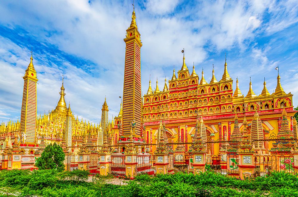 Mohnyin Thambuddhei Paya, Monywa, Myanmar. Buddhist temple with thousands of Buddha statues. art print by Murray McCallum for $57.95 CAD