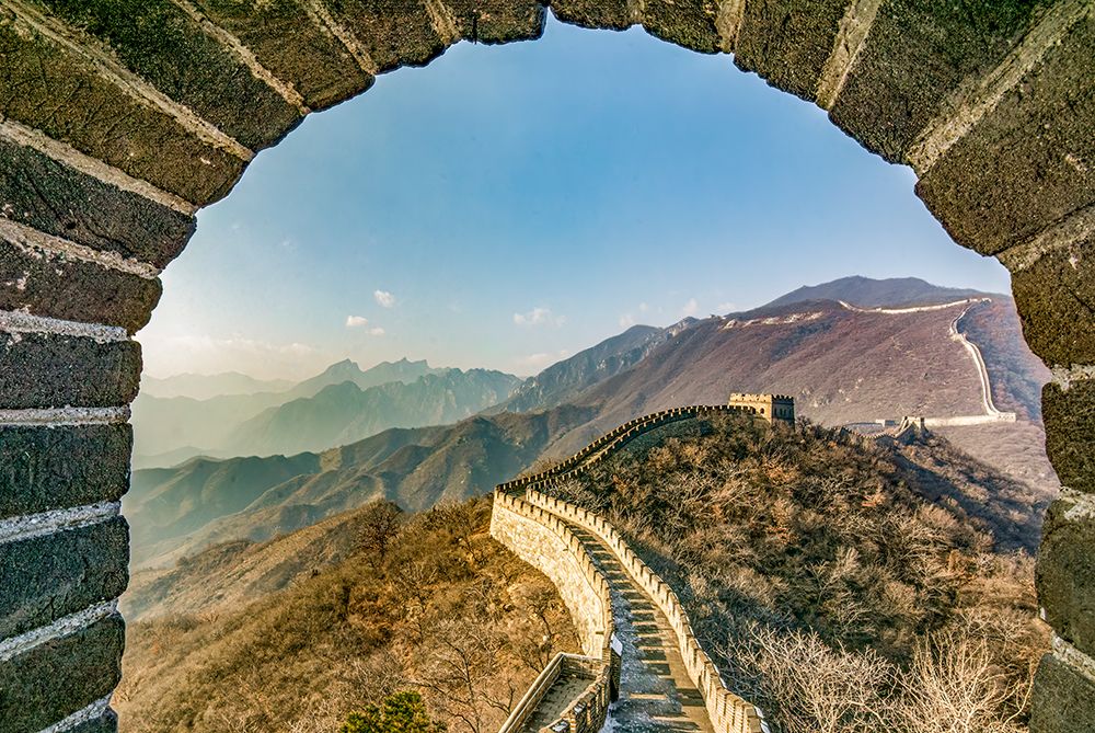 Great Wall, China. Great Wall of China, built from 3rd to the 17th century AD on northern border. art print by Murray McCallum for $57.95 CAD