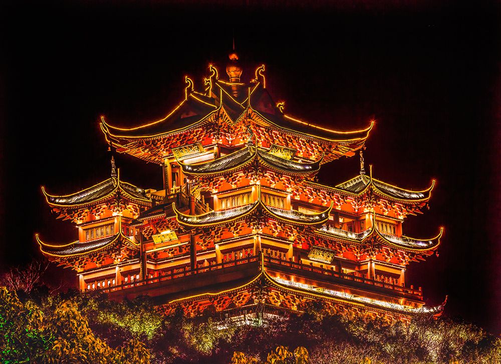 Chenghuang Pavilion-Hangzhou-Zhejiang-China art print by William Perry for $57.95 CAD
