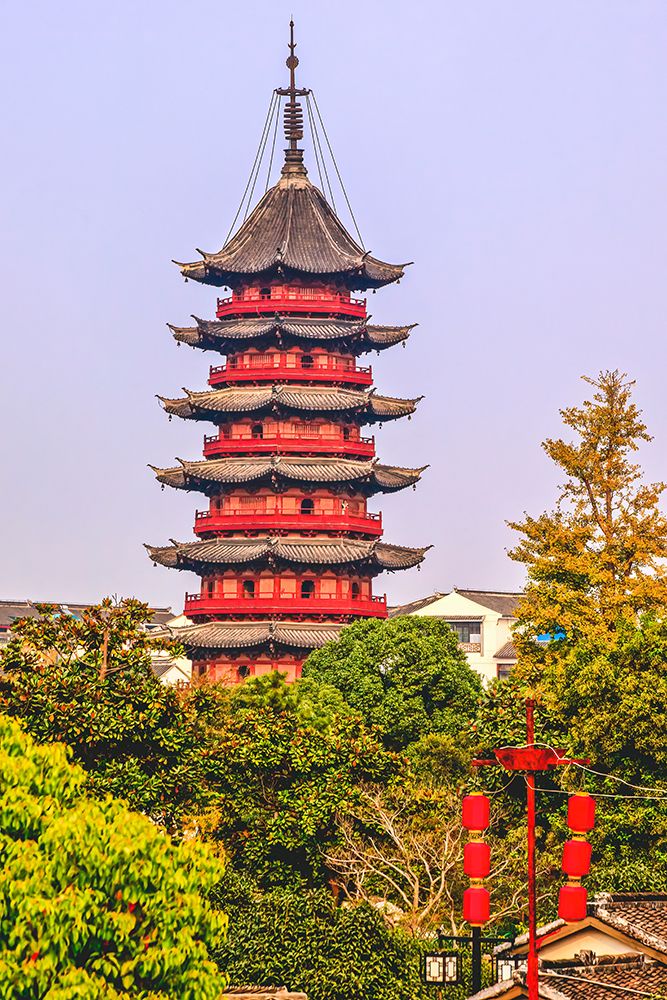 Ruiguang Pagoda built in 254 AD-Suzhou-China art print by William Perry for $57.95 CAD